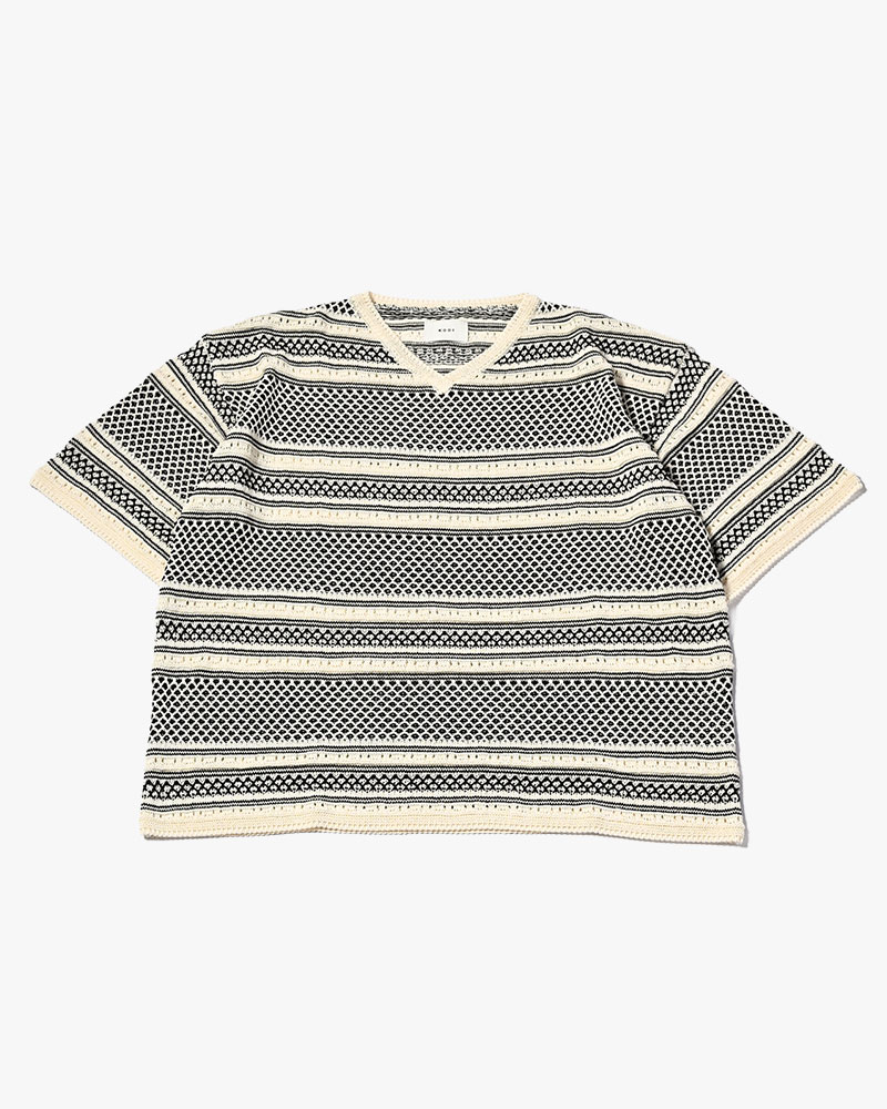 ORIENTAL JQ KNIT TEE -OFF WHITE-