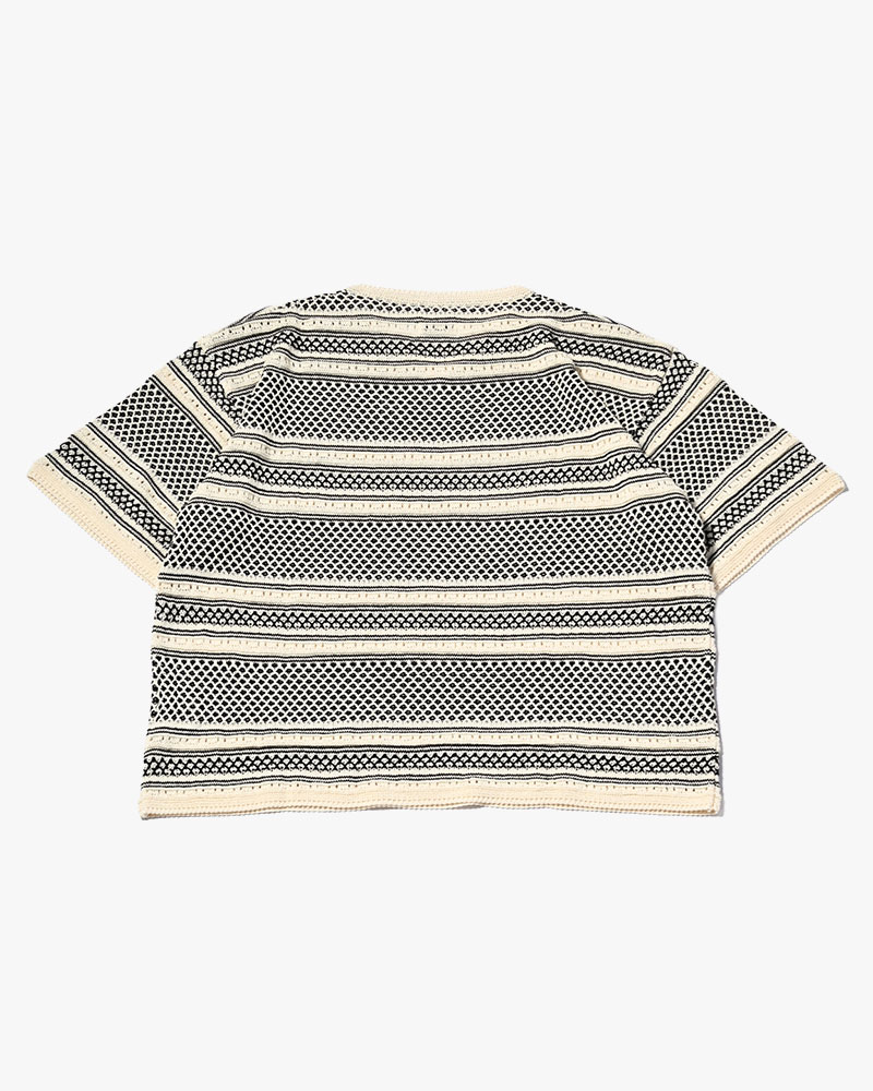 ORIENTAL JQ KNIT TEE -OFF WHITE-