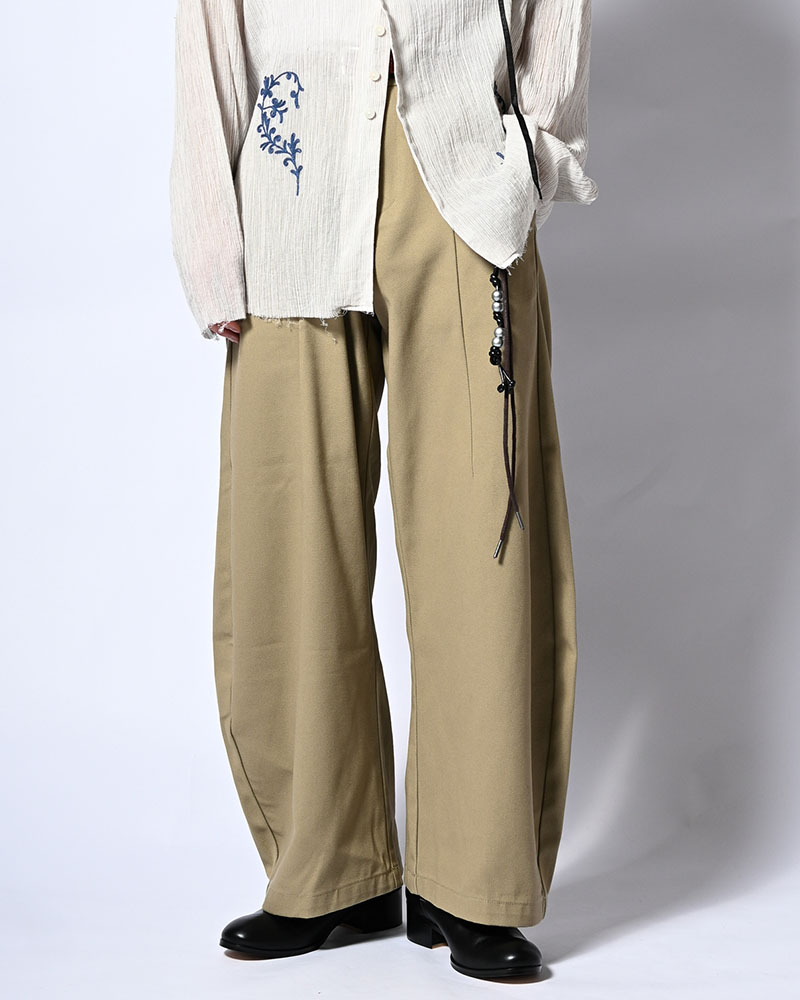 HOLDER CURVE PANTS -BEIGE-