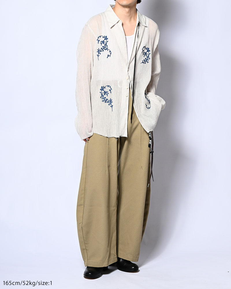 HOLDER CURVE PANTS -BEIGE-