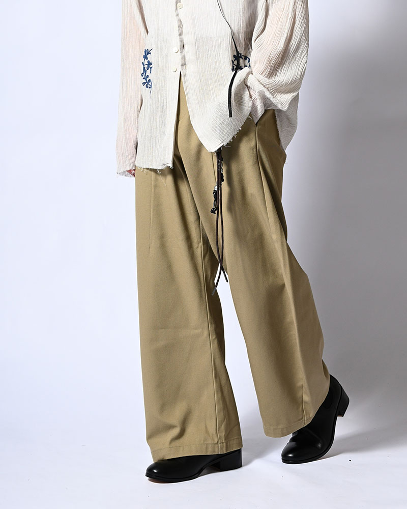 HOLDER CURVE PANTS -BEIGE-