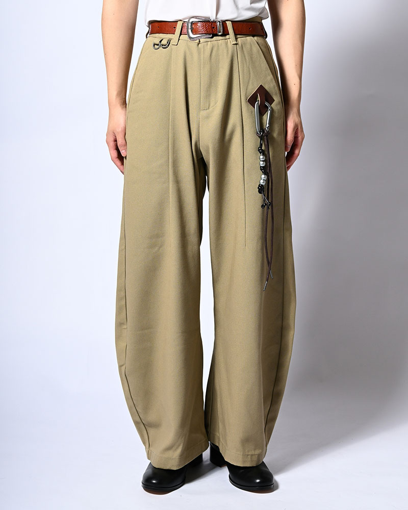 HOLDER CURVE PANTS -BEIGE-