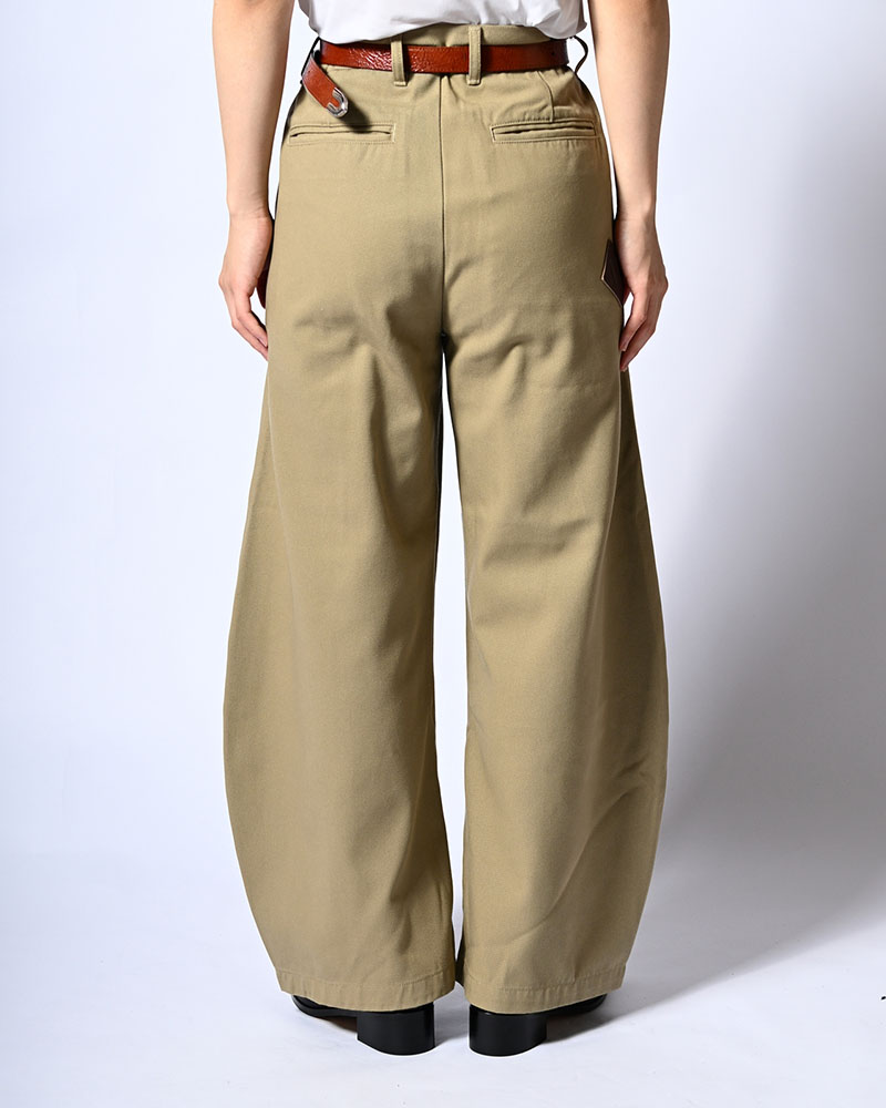 HOLDER CURVE PANTS -BEIGE-
