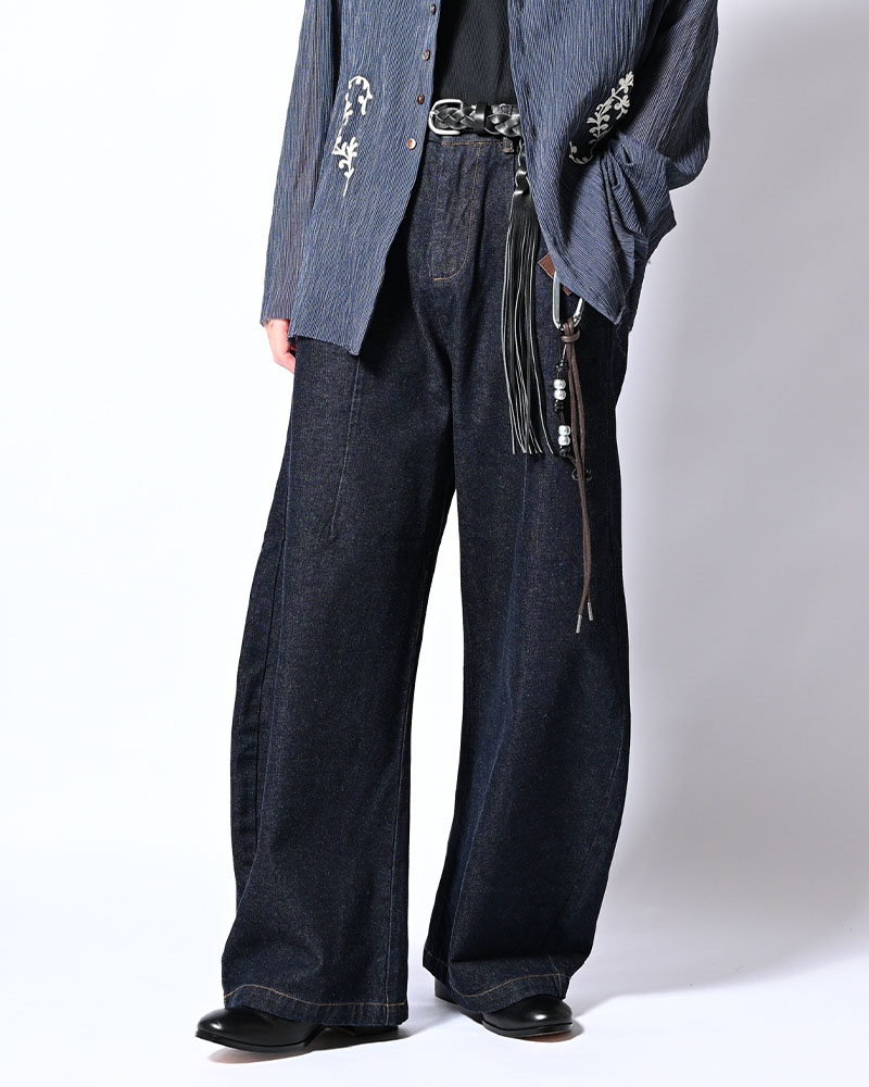 HOLDER CURVE PANTS -INDIGO-