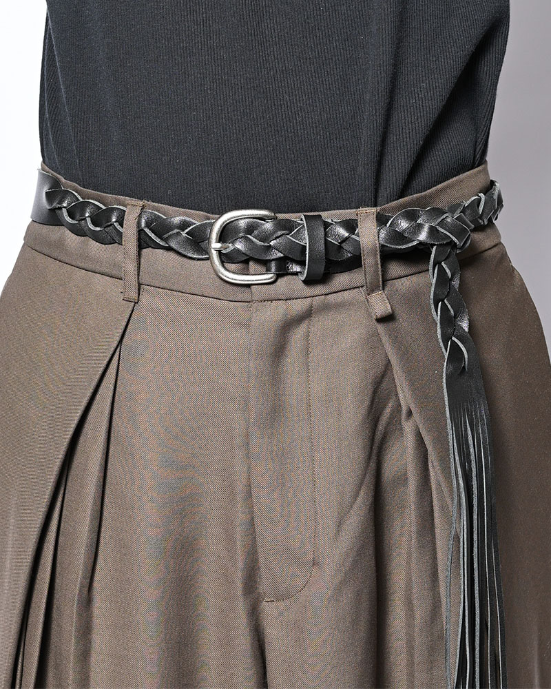 BRAID FRINGE BELT -BLACK-
