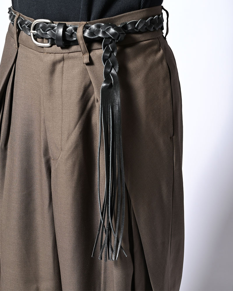 BRAID FRINGE BELT -BLACK-