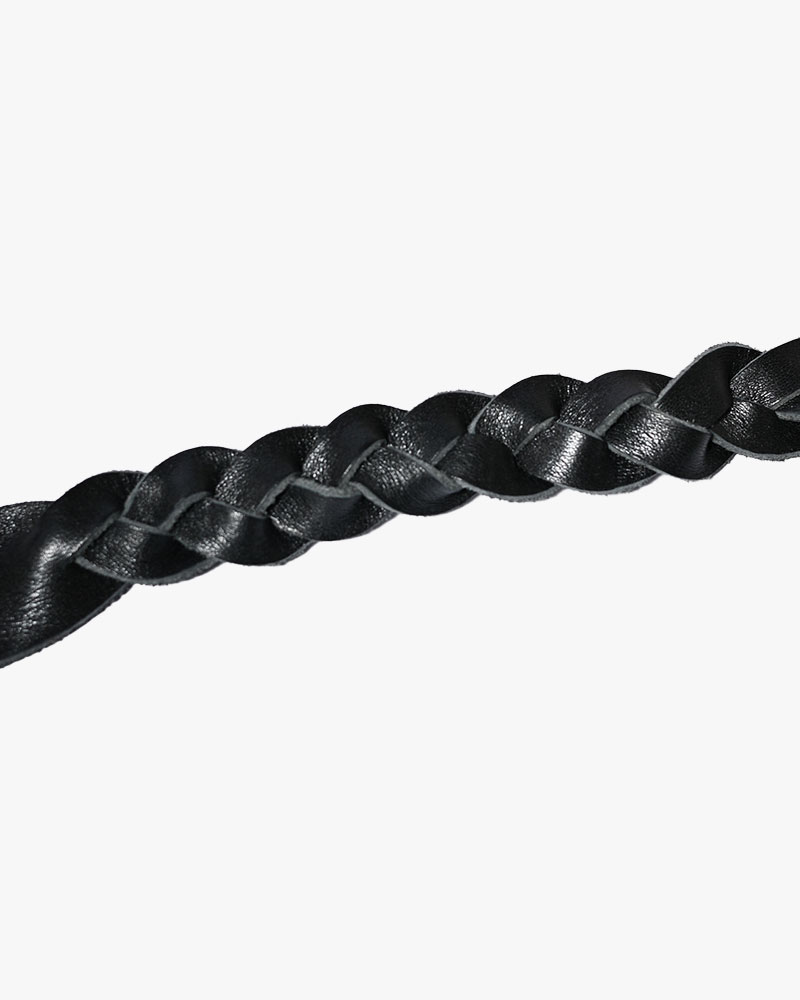 BRAID FRINGE BELT -BLACK-