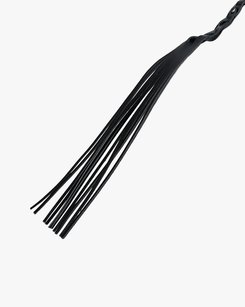 BRAID FRINGE BELT -BLACK-