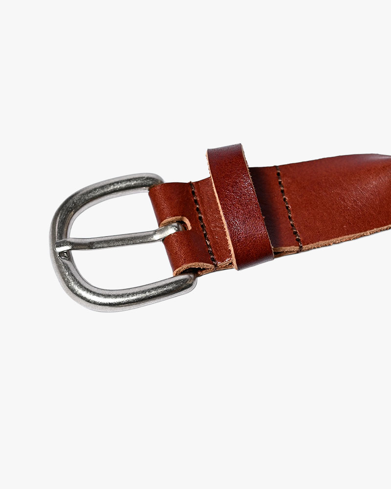 BRAID FRINGE BELT -BROWN-