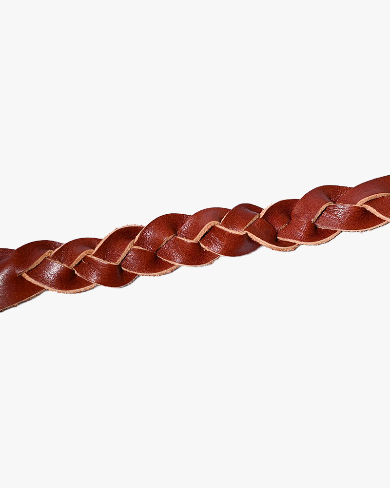 BRAID FRINGE BELT -BROWN-