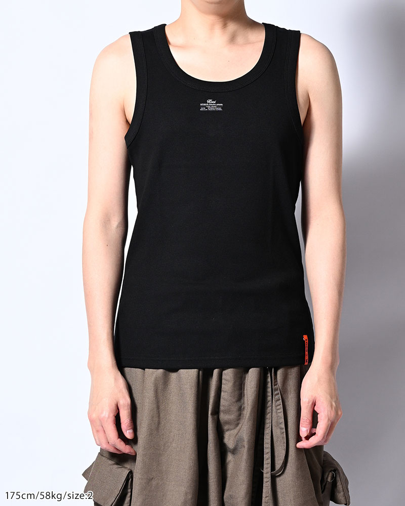 AS USUAL TANK TOP -BLACK-