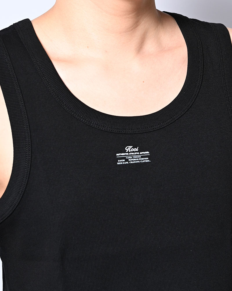 AS USUAL TANK TOP -BLACK-