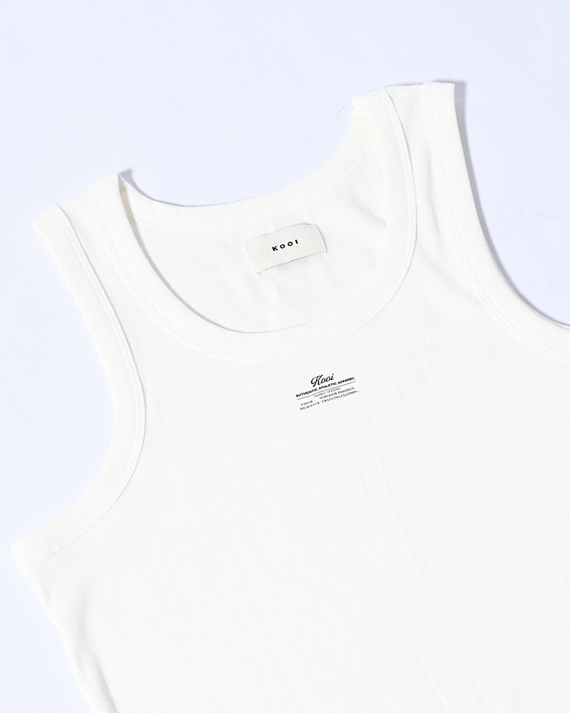 AS USUAL TANK TOP -WHITE-