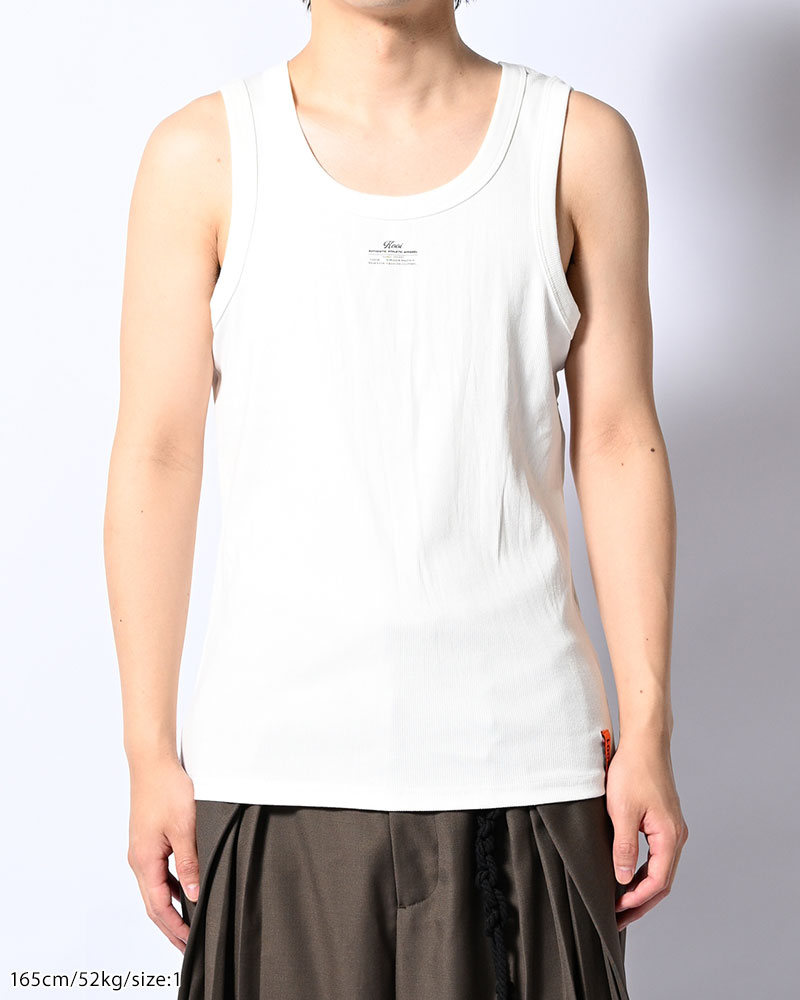 AS USUAL TANK TOP -WHITE-