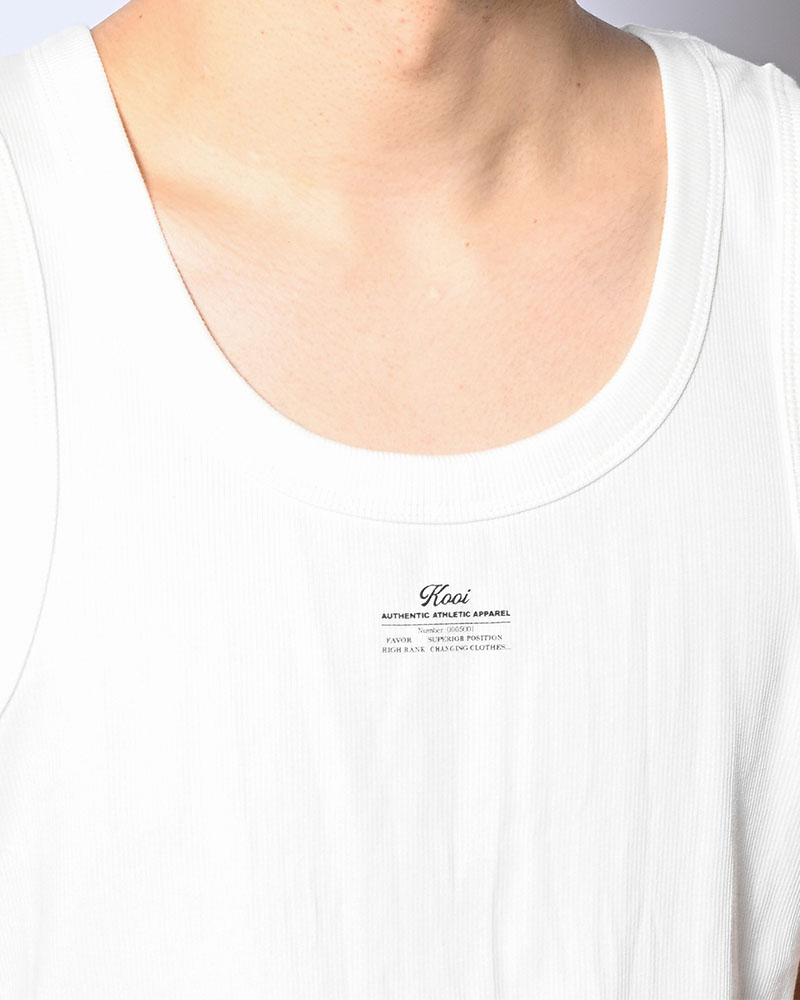 AS USUAL TANK TOP -WHITE-