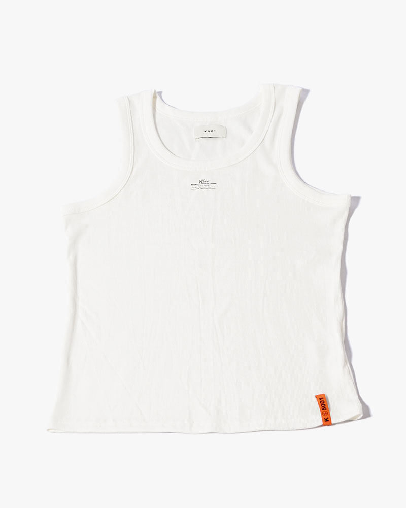 AS USUAL TANK TOP -WHITE-