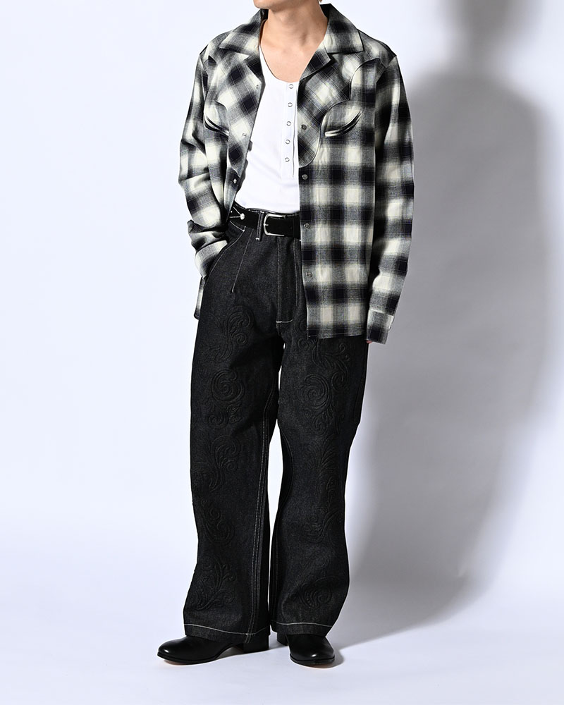 STITCH PANEL RIBBED TANKTOP -WHITE-