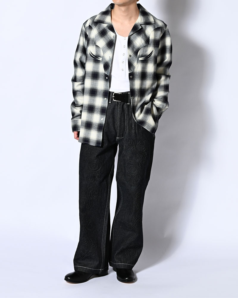 STITCH PANEL RIBBED TANKTOP -WHITE-