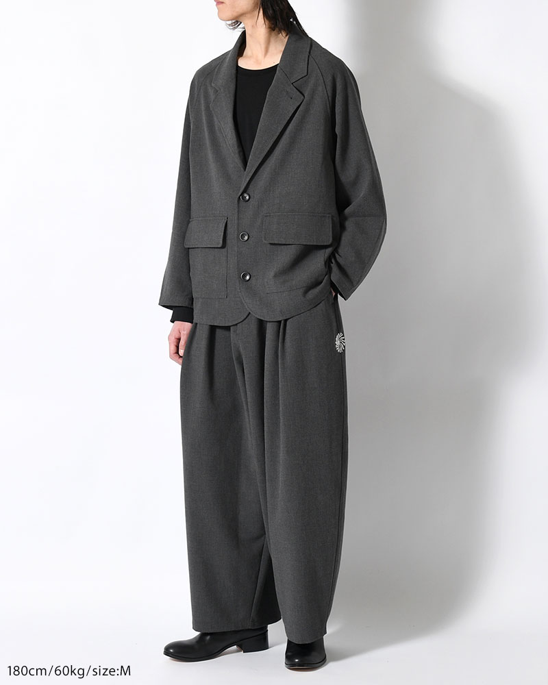TAILORED JACKET -CHARCOAL-