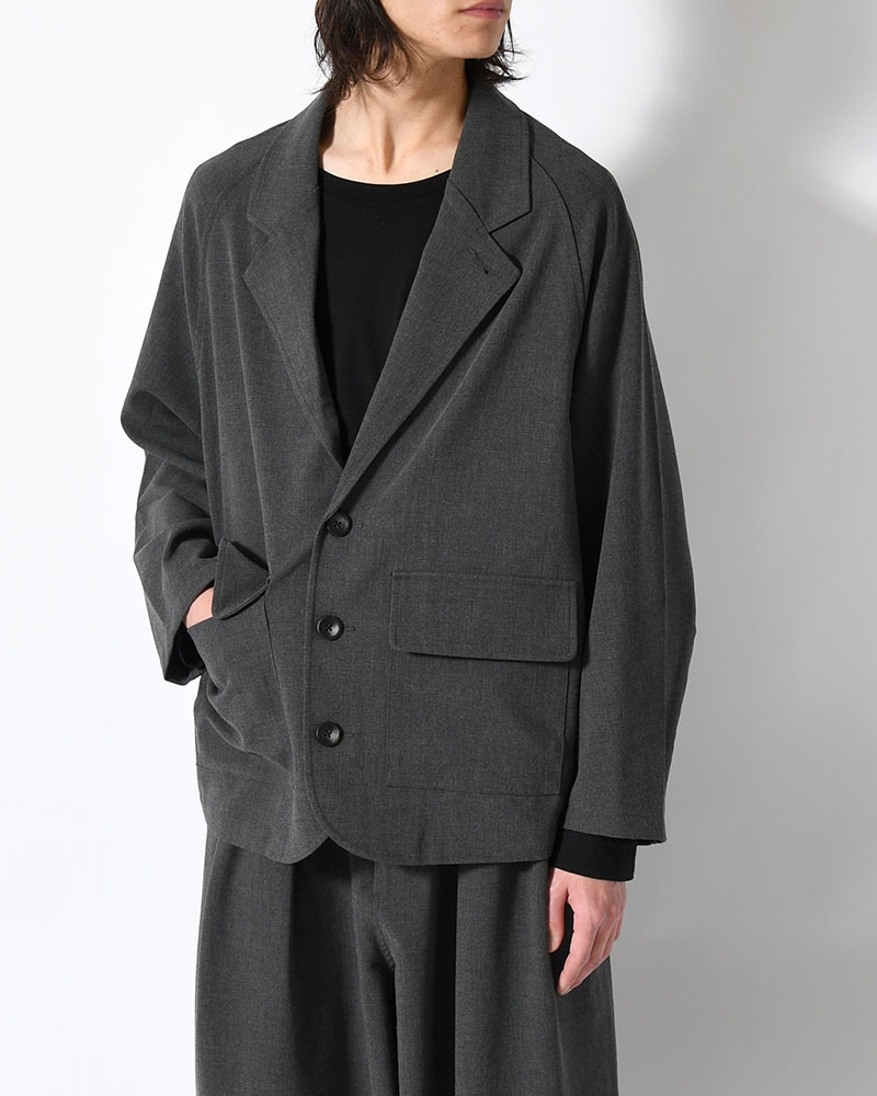 TAILORED JACKET -CHARCOAL-