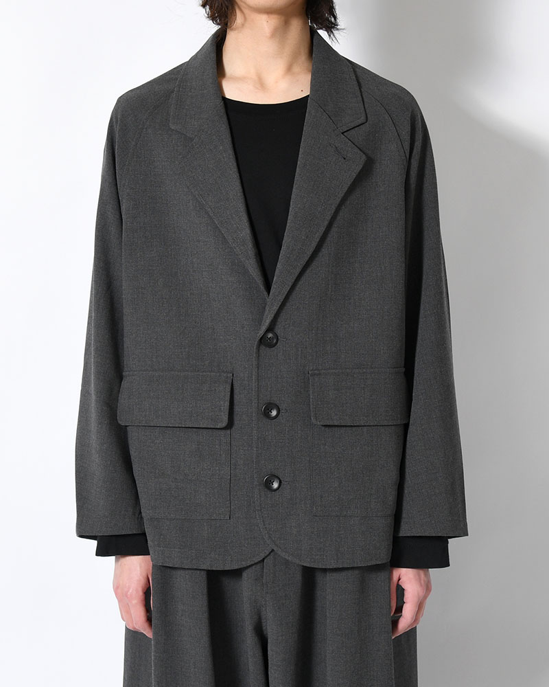 TAILORED JACKET -CHARCOAL-