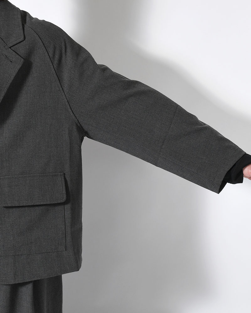 TAILORED JACKET -CHARCOAL-