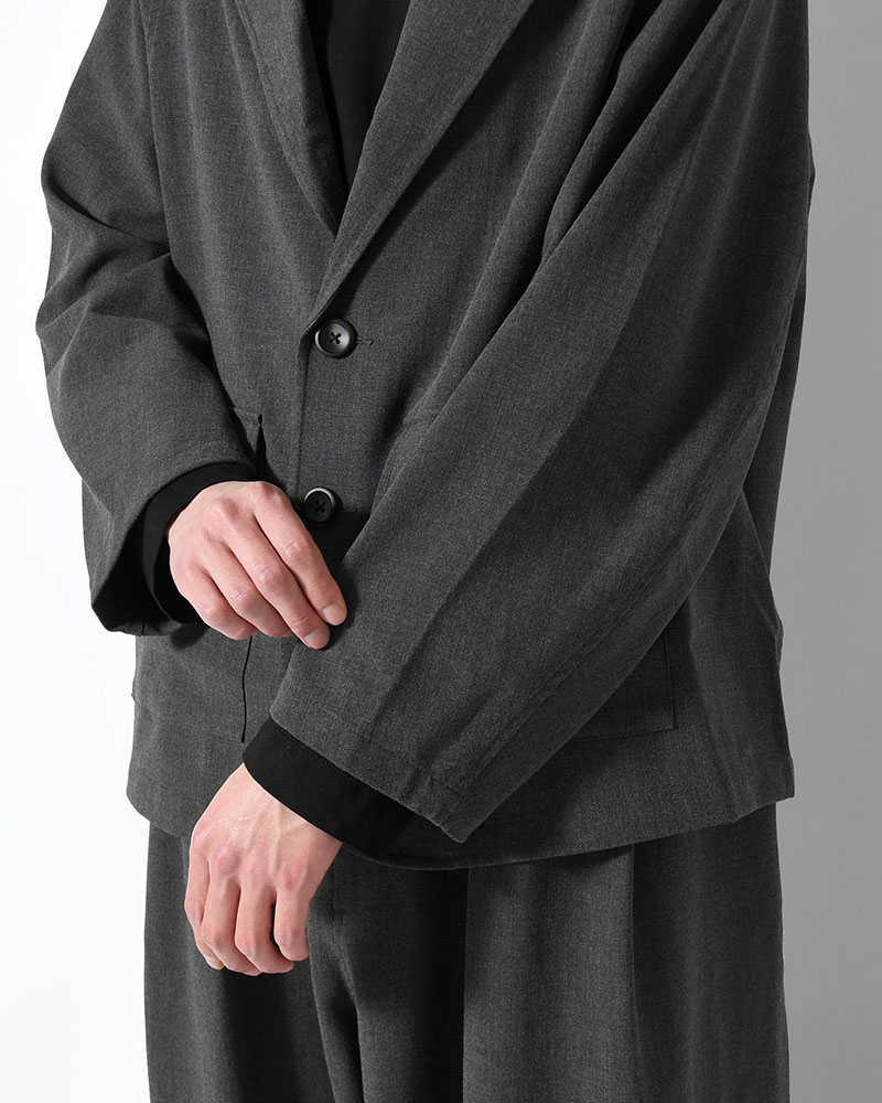 TAILORED JACKET -CHARCOAL-