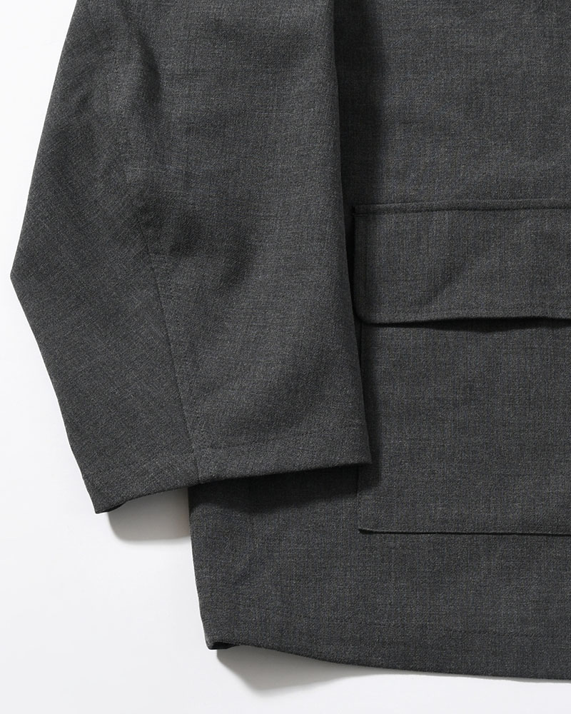 TAILORED JACKET -CHARCOAL-