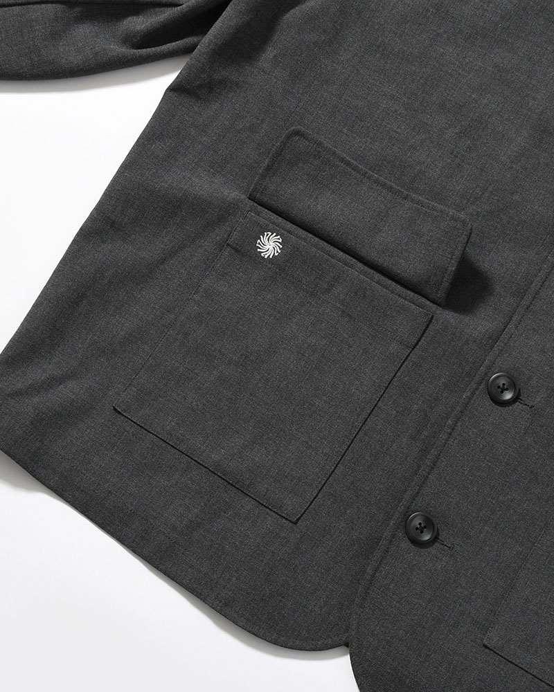 TAILORED JACKET -CHARCOAL-