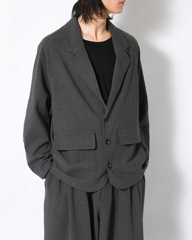 TAILORED JACKET -CHARCOAL-