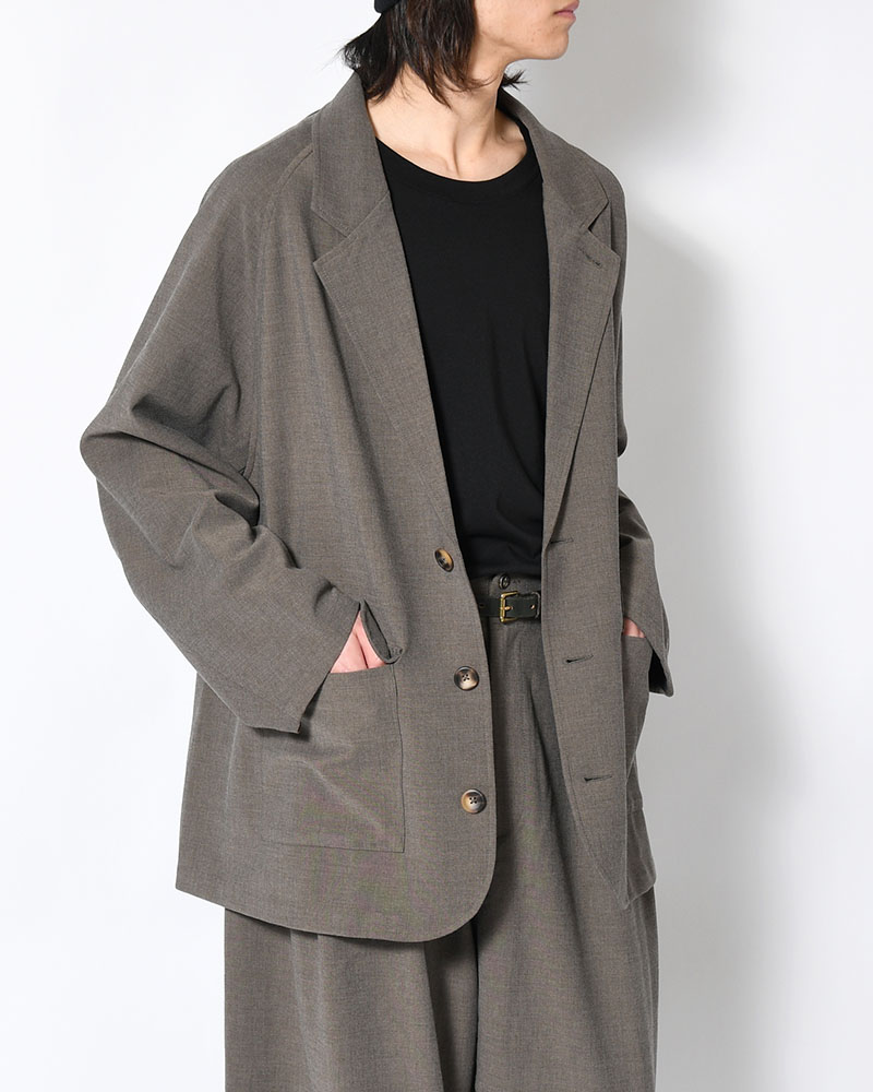 TAILORED JACKET -BROWN-