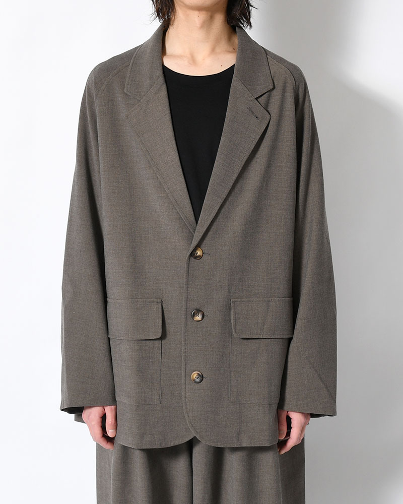 TAILORED JACKET -BROWN-