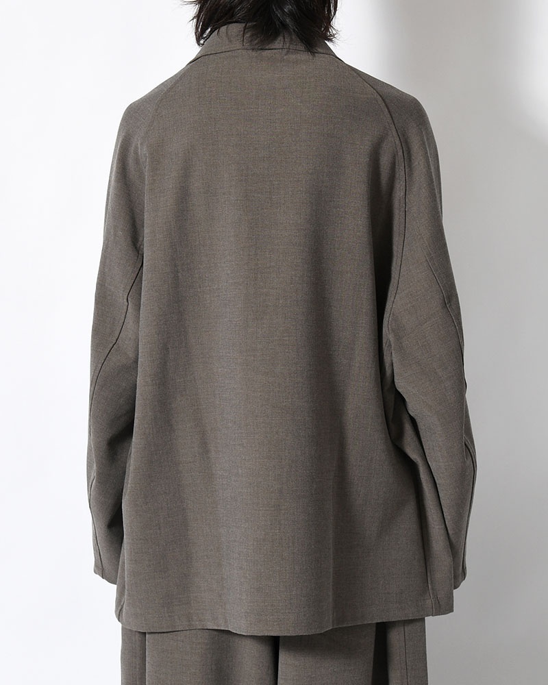 TAILORED JACKET -BROWN-