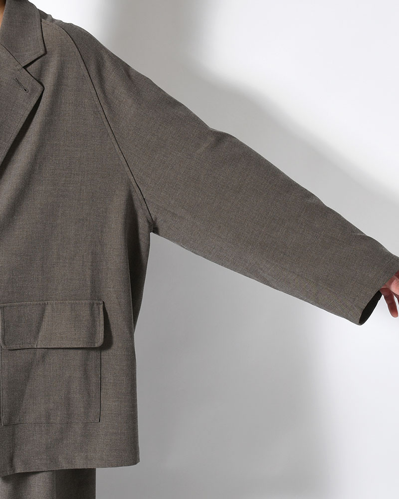 TAILORED JACKET -BROWN-