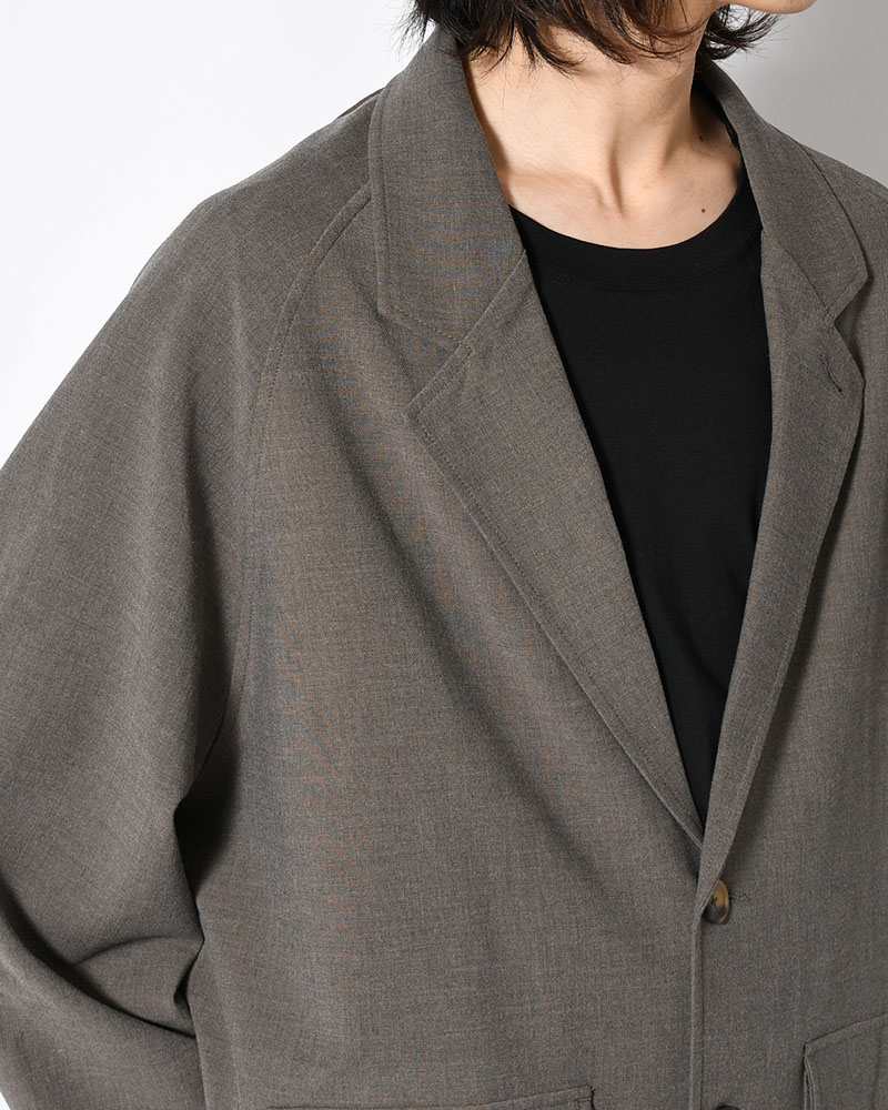 TAILORED JACKET -BROWN-