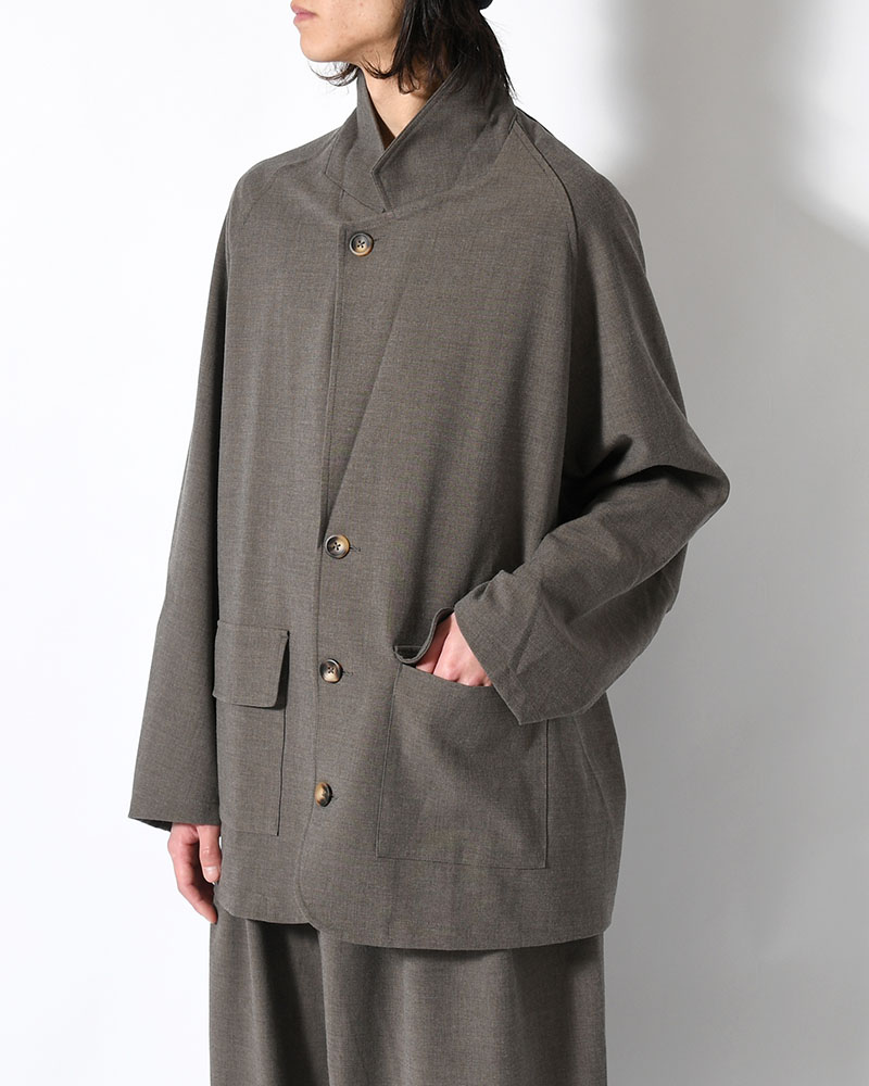 TAILORED JACKET -BROWN-