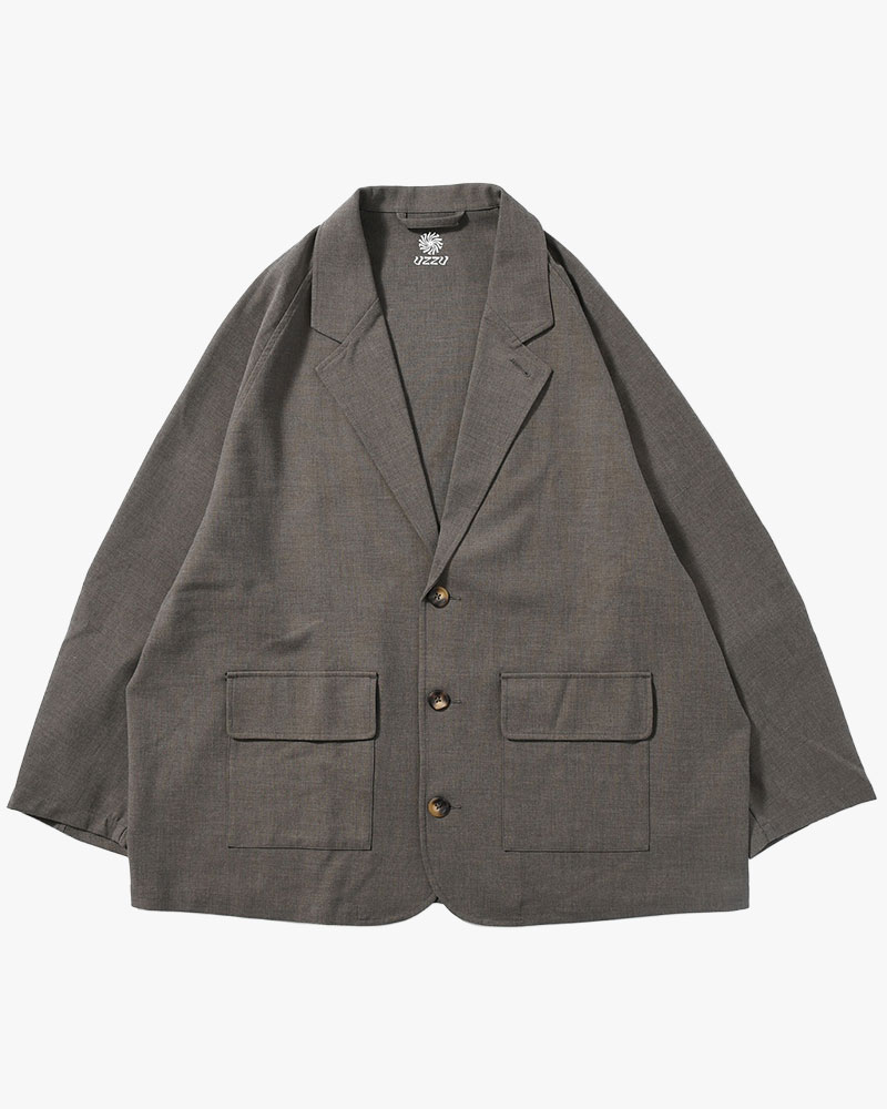 TAILORED JACKET -BROWN-