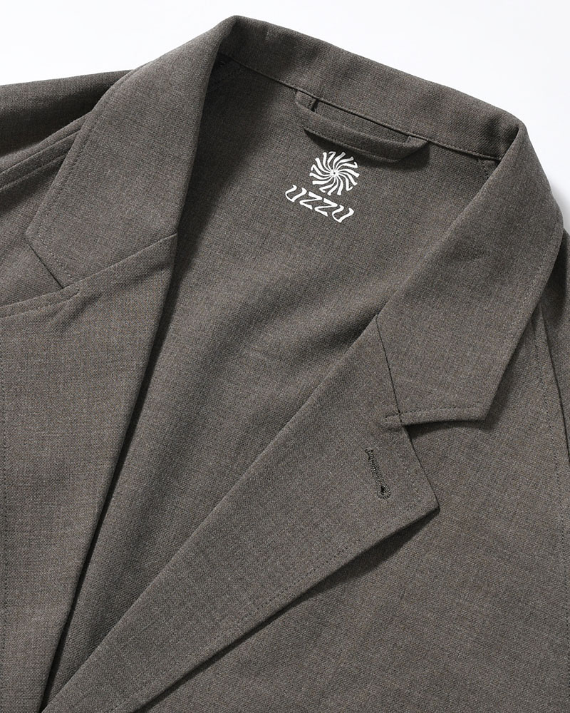 TAILORED JACKET -BROWN-