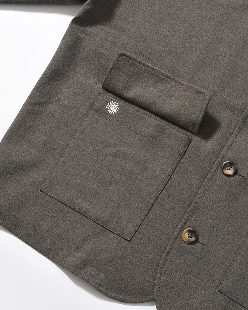 TAILORED JACKET -BROWN-