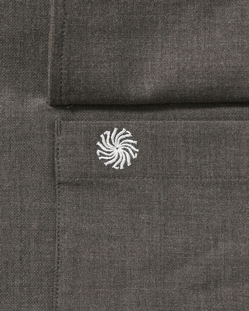 TAILORED JACKET -BROWN-