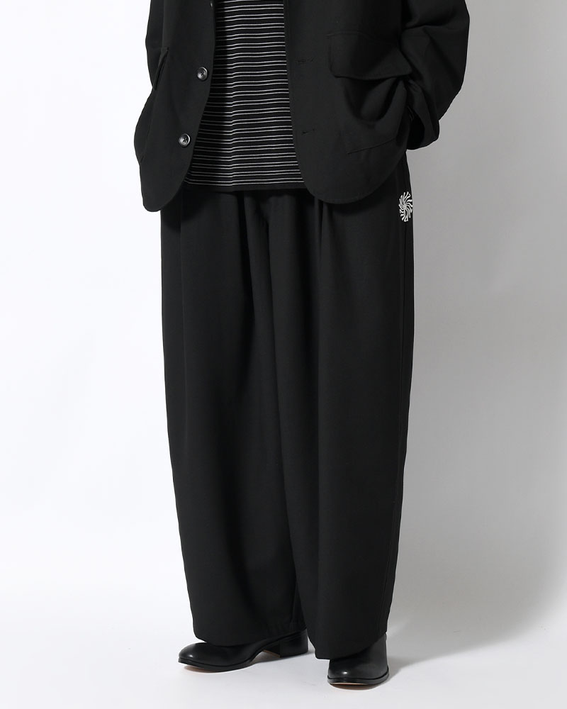 WIDE SLACKS -BLACK-