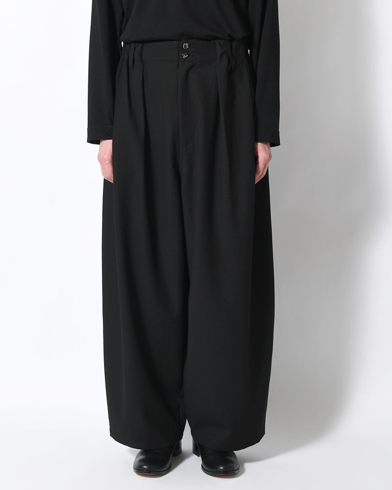 WIDE SLACKS -BLACK-