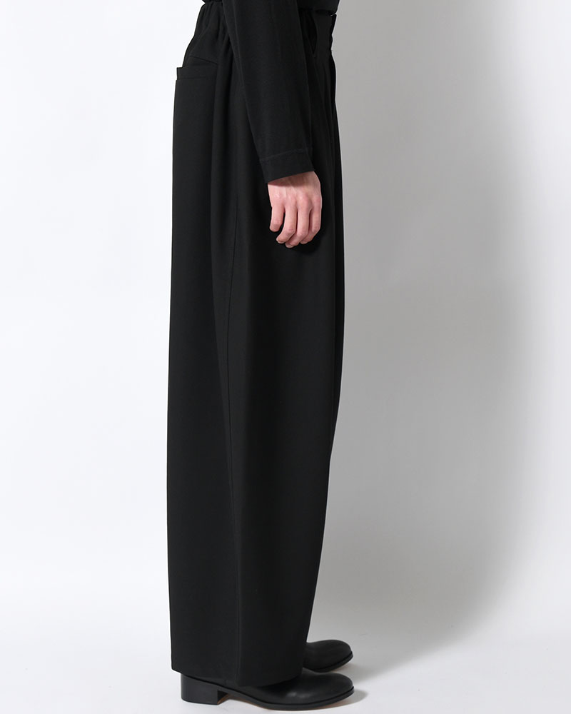 WIDE SLACKS -BLACK-