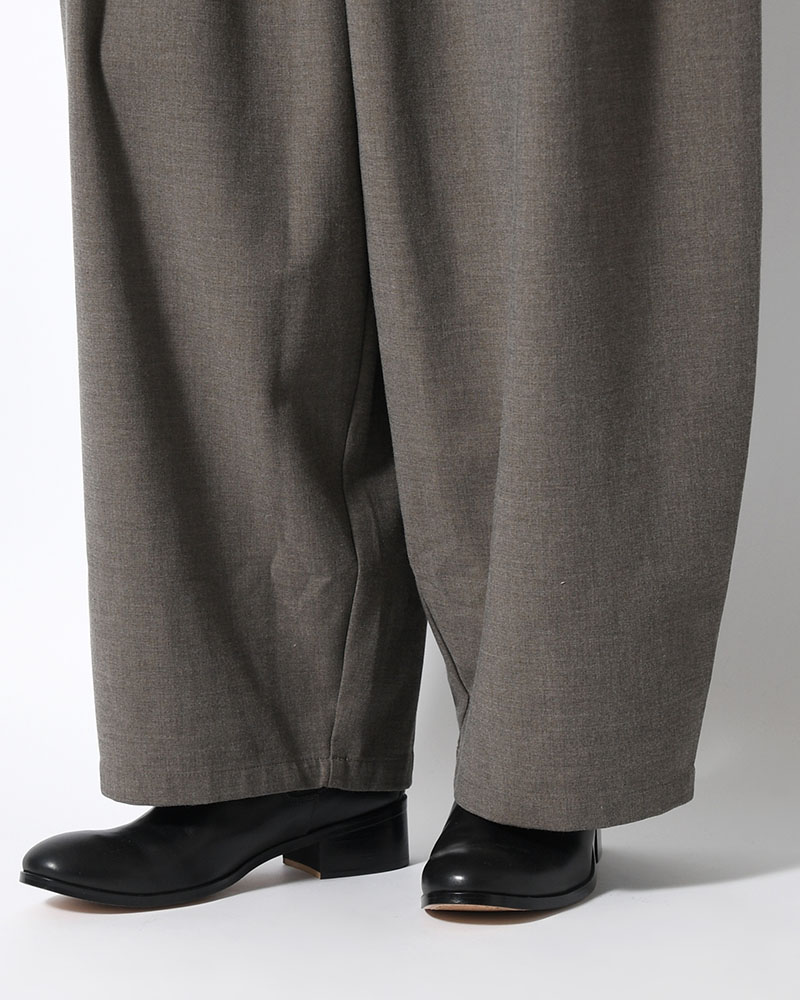 WIDE SLACKS -BROWN-