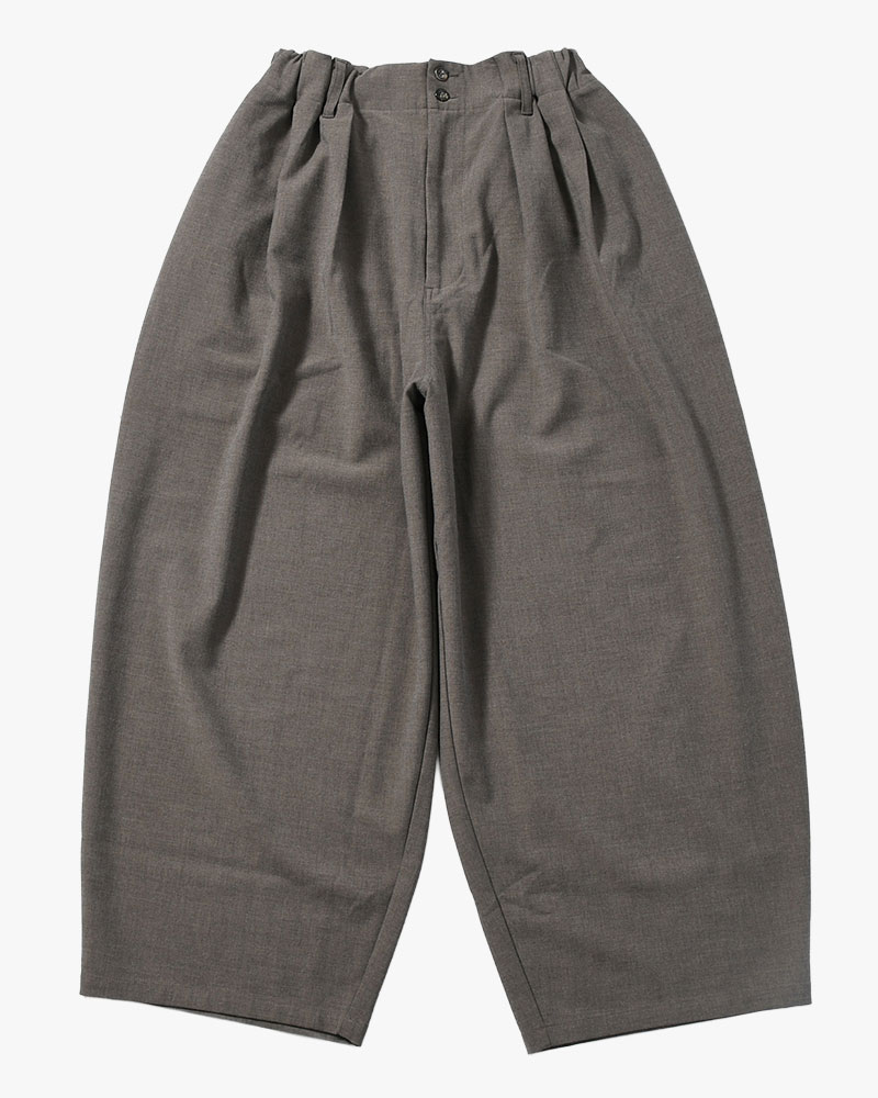 WIDE SLACKS -BROWN-