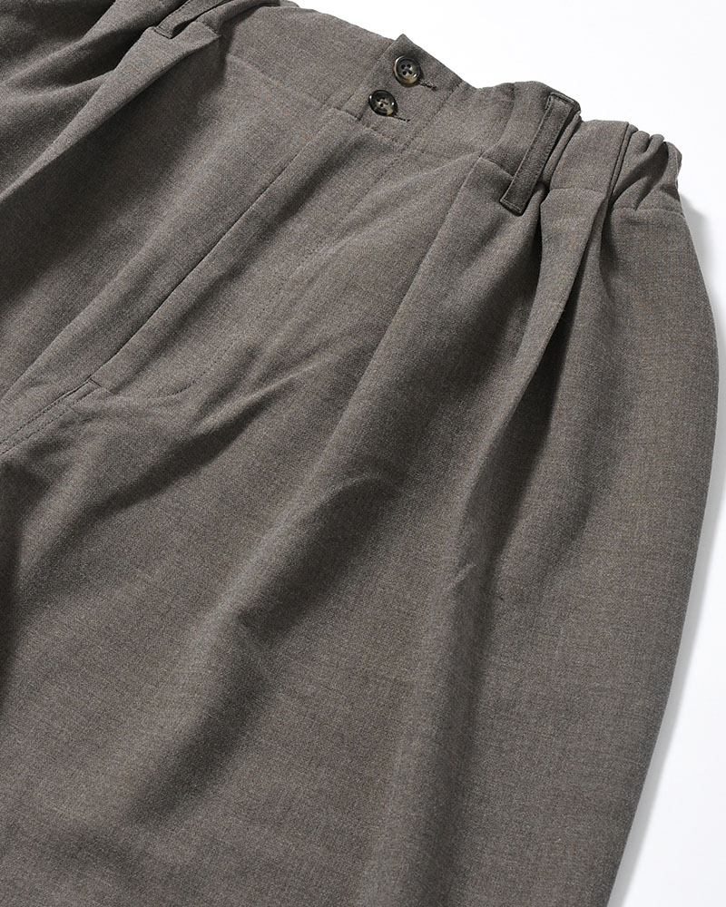 WIDE SLACKS -BROWN-