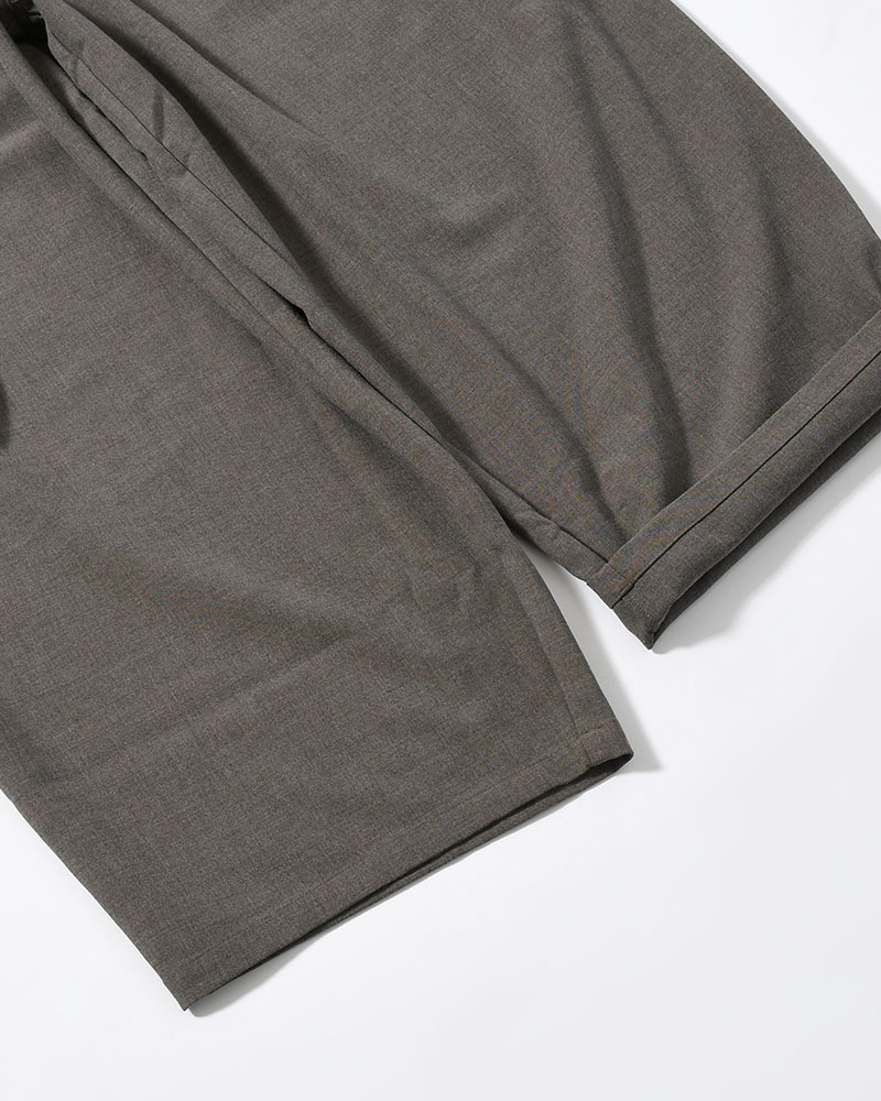WIDE SLACKS -BROWN-