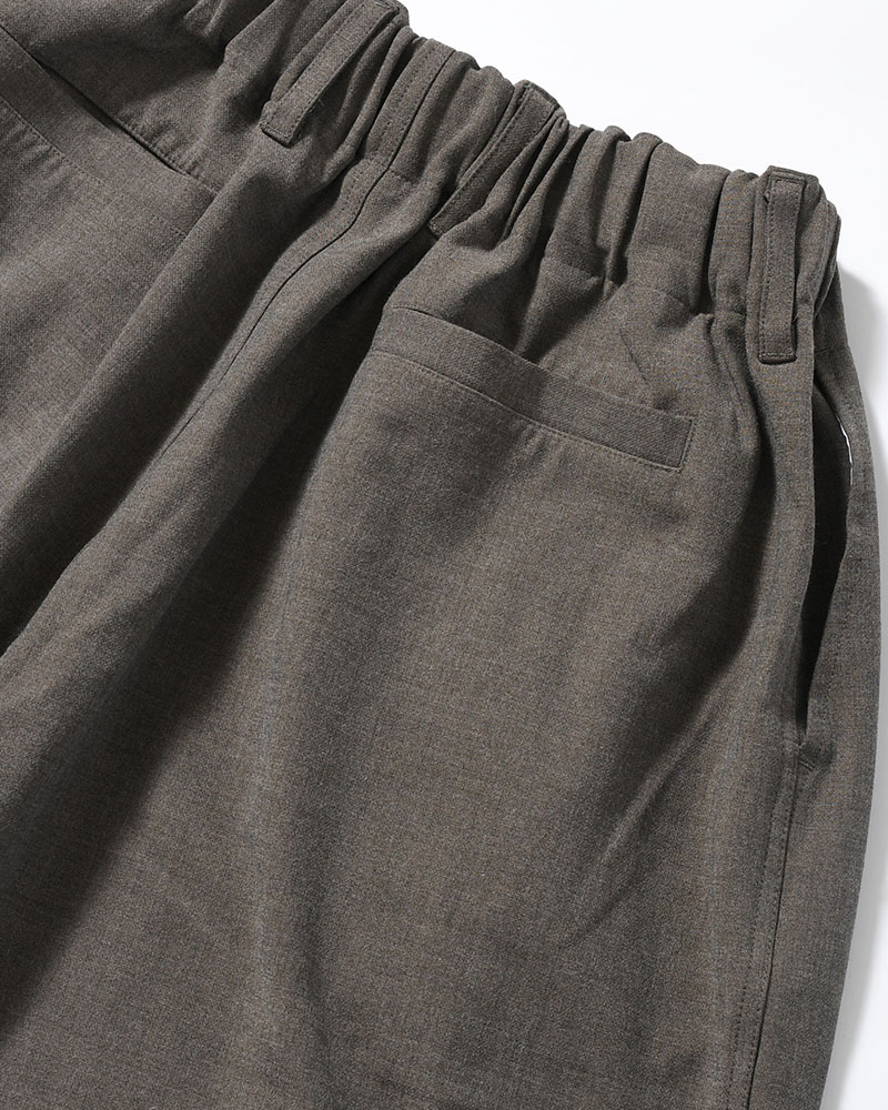 WIDE SLACKS -BROWN-