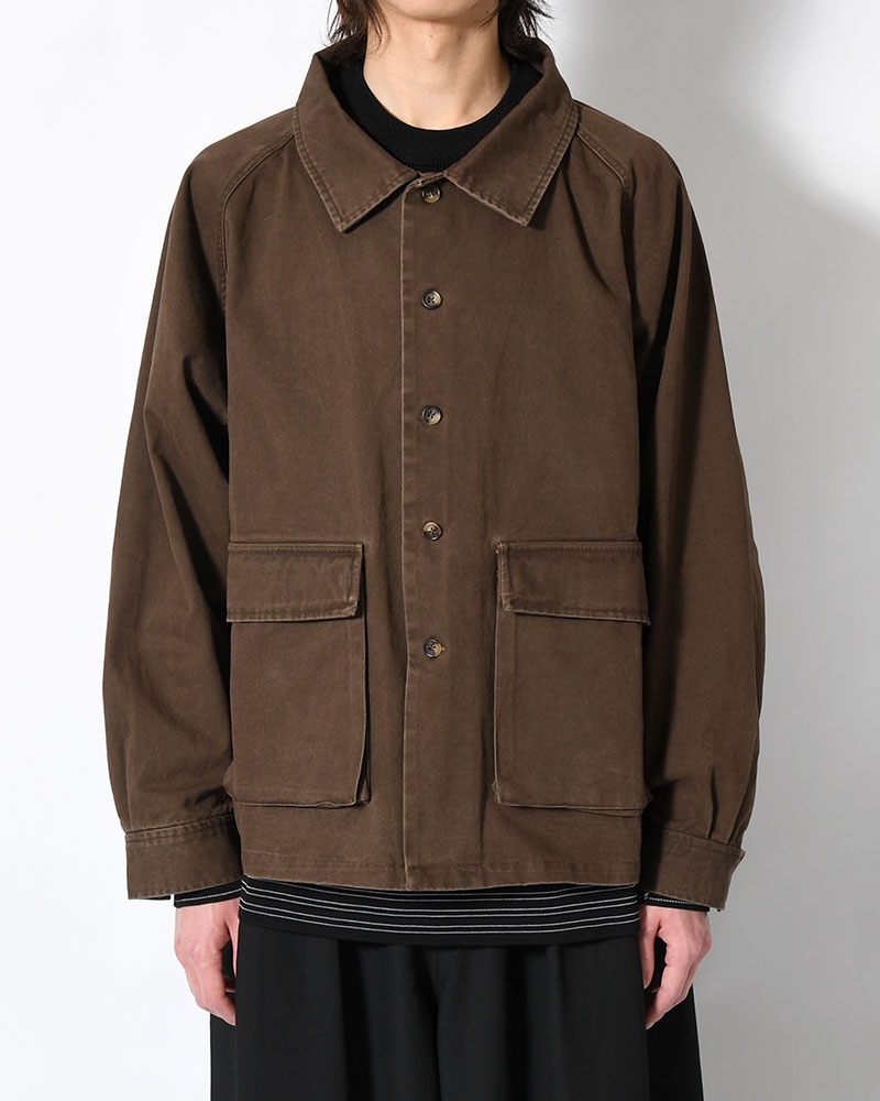 SHIRT JACKET -BROWN-