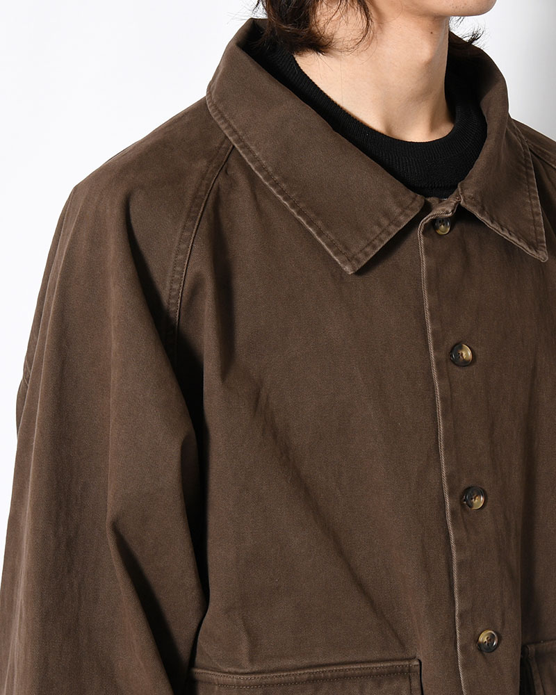SHIRT JACKET -BROWN-